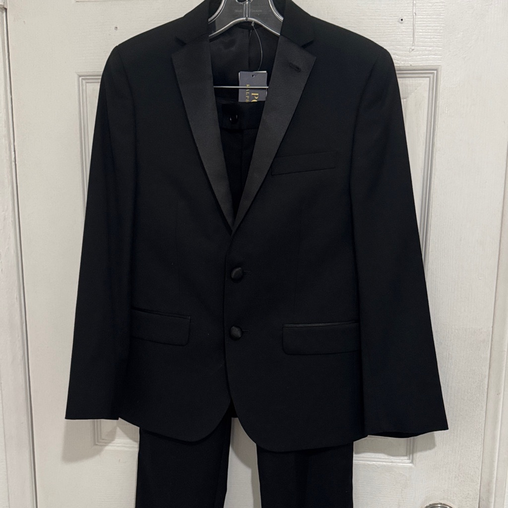Rugby Ralph Lauren Classic Black Kids Suit Blazer For Boys 10y Set